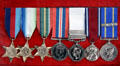 Service medals of Henry Larsen including Arctic at Vancouver Maritime Museum. Vancouver, BC.