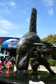 Killer whale statue by Bill Reid at Stanley Park Aquarium. Vancouver, BC.
