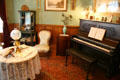 Piano in parlor of Roedde House Museum. Vancouver, BC.