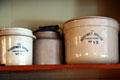 Antique cookware in heritage general store at Burnaby Village Museum. Burnaby, BC.