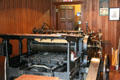 Printing press at Burnaby Village Museum. Burnaby, BC.