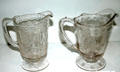 Pressed glass pitchers at New Brunswick Museum. Saint John, NB.