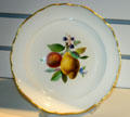 Meissen porcelain fruit plate at New Brunswick Museum. Saint John, NB.