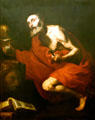 Penitent St Jerome by follower of Jusepe de Ribera at Beaverbrook Art Gallery. Fredericton, NB.
