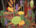 Water Flowers painting on board by Tom Thomson at McMichael Gallery. Kleinburg, ON.
