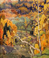 Lansing painting on board by Franklin Carmichael at McMichael Gallery. Kleinburg, ON.