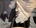 Mount Lefroy painting on board by Lawren Harris at McMichael Gallery. Kleinburg, ON.