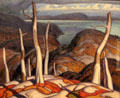 October, North Shore painting by A.J. Casson at McMichael Gallery. Kleinburg, ON.
