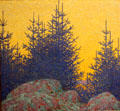 Decorative Landscape painting by Lawren S. Harris at National Gallery of Canada. Ottawa, ON.