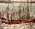 Frozen Lake, Early Spring, Algonquin Park painting by A.Y. Jackson at National Gallery of Canada. Ottawa, ON.