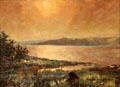 Evening, Lake Scugog painting on board by Tom Thompson at Tom Thompson Art Gallery. Owen Sound, ON.