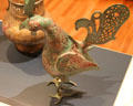 Eastern Iranian bronze inlaid with copper incense burner in shape of bird at Aga Khan Museum. Toronto, ON.