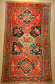 Wool Turkish carpet with four-leaf clover pattern after Ushak design at Aga Khan Museum. Toronto, ON.