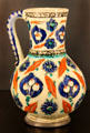 Fritware jug from Iznik, Turkey at Aga Khan Museum. Toronto, ON.