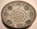 Porcelain dish from Swatow, China with Arabic verse from Quran at Aga Khan Museum. Toronto, ON.
