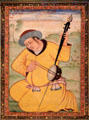 Kamancheh Player watercolor from India at Aga Khan Museum. Toronto, ON.