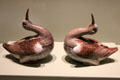 Pair of earthenware woodcock tureens by Höchst of Frankfurt am Main in private collection. ON.