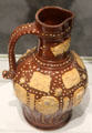 Earthenware brown & yellow jug attrib. George Richardson of Wrotham in Kent at Gardiner Museum. Toronto, ON.