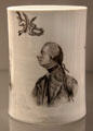 Steatitic mug with image of General James Wolfe by Worcester of England at Gardiner Museum. Toronto, ON.