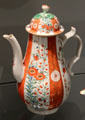 Steatitic coffee pot in Scarlet Japan pattern by Worcester of England at Gardiner Museum. Toronto, ON.
