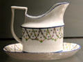Bone china creamer & stand by Minton of Stoke-on-Trent, England at Gardiner Museum. Toronto, ON