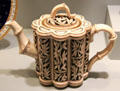 Bone china teapot after Chinese original by Copeland Spode of, England at Gardiner Museum. Toronto, ON.