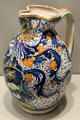 Majolica jug from Cafaggiolo or Montelupo, Italy at Gardiner Museum. Toronto, ON.