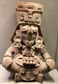 Zapotec-culture earthenware effigy funerary urn from Oaxaca Valley, Mexico at Gardiner Museum. Toronto, ON.