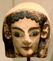 Etruscan terracotta roof antefix with female head probably from Caere at Royal Ontario Museum. Toronto, ON