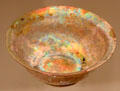 Iridescent glass bowl from Syria or Palestine at Royal Ontario Museum. Toronto, ON.