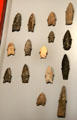Native arrowheads found in Ontario at Royal Ontario Museum. Toronto, ON.