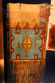 Lakota or Assiniboine beaded hide double saddlebag at Royal Ontario Museum. Toronto, ON.