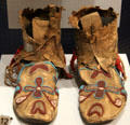 Northern Plains or Plateau native beaded moccasins at Royal Ontario Museum. Toronto, ON.