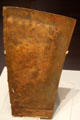 Copper sheet representing status from Quatsino, Vancouver Island at Royal Ontario Museum. Toronto, ON.