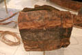Inuit skin pack-bag for sled dog from Baffin Island or Hudson Bay at Royal Ontario Museum. Toronto, ON.