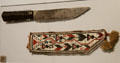 Ojibwe knife & beaded scabbard at Royal Ontario Museum. Toronto, ON.