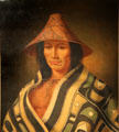A Babbine Chief portrait by Paul Kane at Royal Ontario Museum. Toronto, ON