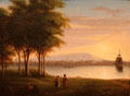 Montreal from St. Helen's Island painting by John Poad Drake at Royal Ontario Museum. Toronto, ON.