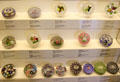 Collection of glass paperweights from France at Royal Ontario Museum. Toronto, ON.