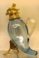 Bird perfume bottle with metal fixings probably English at Royal Ontario Museum. Toronto, ON.