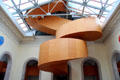Frank Gehry's 2008 wooden spiral staircase inside original courtyart at Art Gallery of Ontario. Toronto, ON.