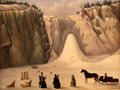 Montmorency Falls in Winter painting by Joseph Légaré at Art Gallery of Ontario. Toronto, ON.