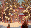 Winter Afternoon, City Street, Toronto painting by Lawren Harris at Art Gallery of Ontario. Toronto, ON.