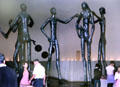 Sculpture group of 18-foot tall aluminum nude figures by Mario Armengol in British Pavilion at Expo 67. Montreal, QC.