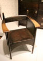 Oak armchair by Charles Rennie Mackintosh made by Francis Smith & Son, Glasgow at Montreal Museum of Fine Arts. Montreal, QC.