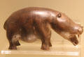 Wood hippopotamus funerary sculpture from Egypt at Montreal Museum of Fine Arts. Montreal, QC.