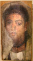 Egyptian mummy encaustic portrait of young woman at Montreal Museum of Fine Arts. Montreal, QC.