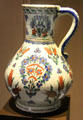 Fritware jug with flowers from Iznik, Turkey at Montreal Museum of Fine Arts. Montreal, QC.