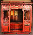 Lacquered Chinese alcove bed from Zhejiang or Jiangsu province at Montreal Museum of Fine Arts. Montreal, QC.