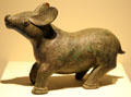Chinese bronze tapir statuette at Montreal Museum of Fine Arts. Montreal, QC.